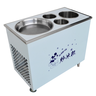 壹生炒冰機商用帶三冷藏桶冰粥機手動炒酸奶機單鍋炒冰淇淋機器